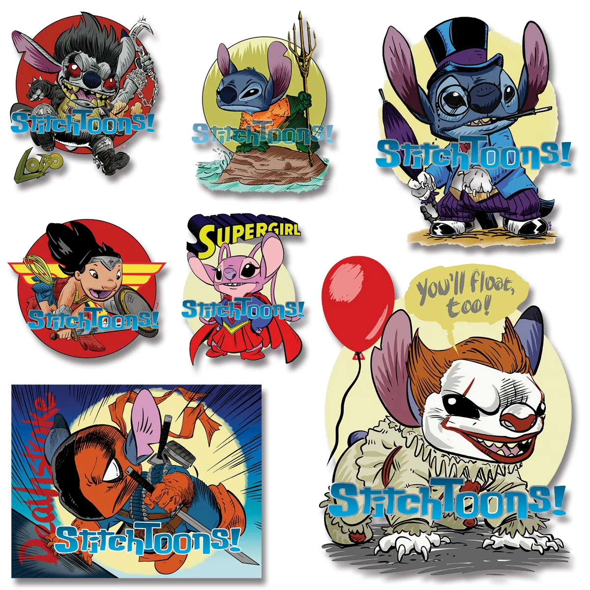 

Cartoon Movie Co-Branded Disney Stitch Angel Iron On Transfer Patches for Clothing DIY T-shirt Washable Garment Accessories