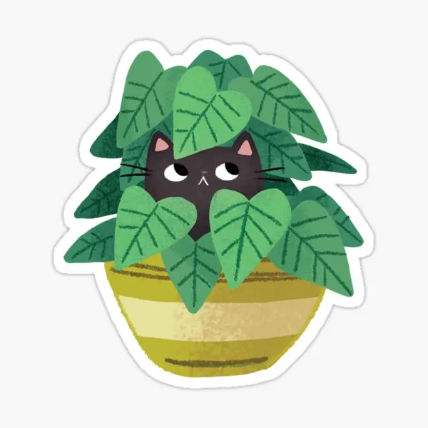 

Наклейки в виде черной кошки, 5 шт., наклейки на фон, детский ноутбук, забавный бампер, декор для комнаты, милые украшения, бутылки для воды, ав...