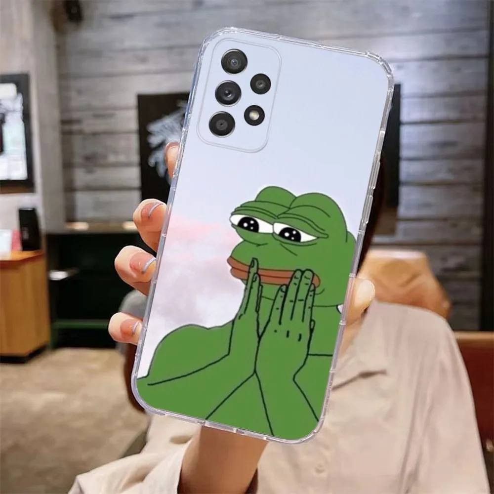 Чехол для телефона Funny P-Pepe the Frog Samsung Galaxy A71 70 52 51 40 31 A50 30S 21S Note20ultra прозрачный чехол