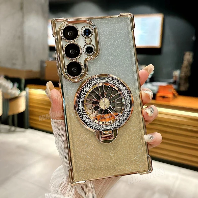 Чехол-держатель с вращающимся гироскопом S 24 25 22 чехол для Samsung Galaxy S24 S25 S23 S22 S21 S20 Fe