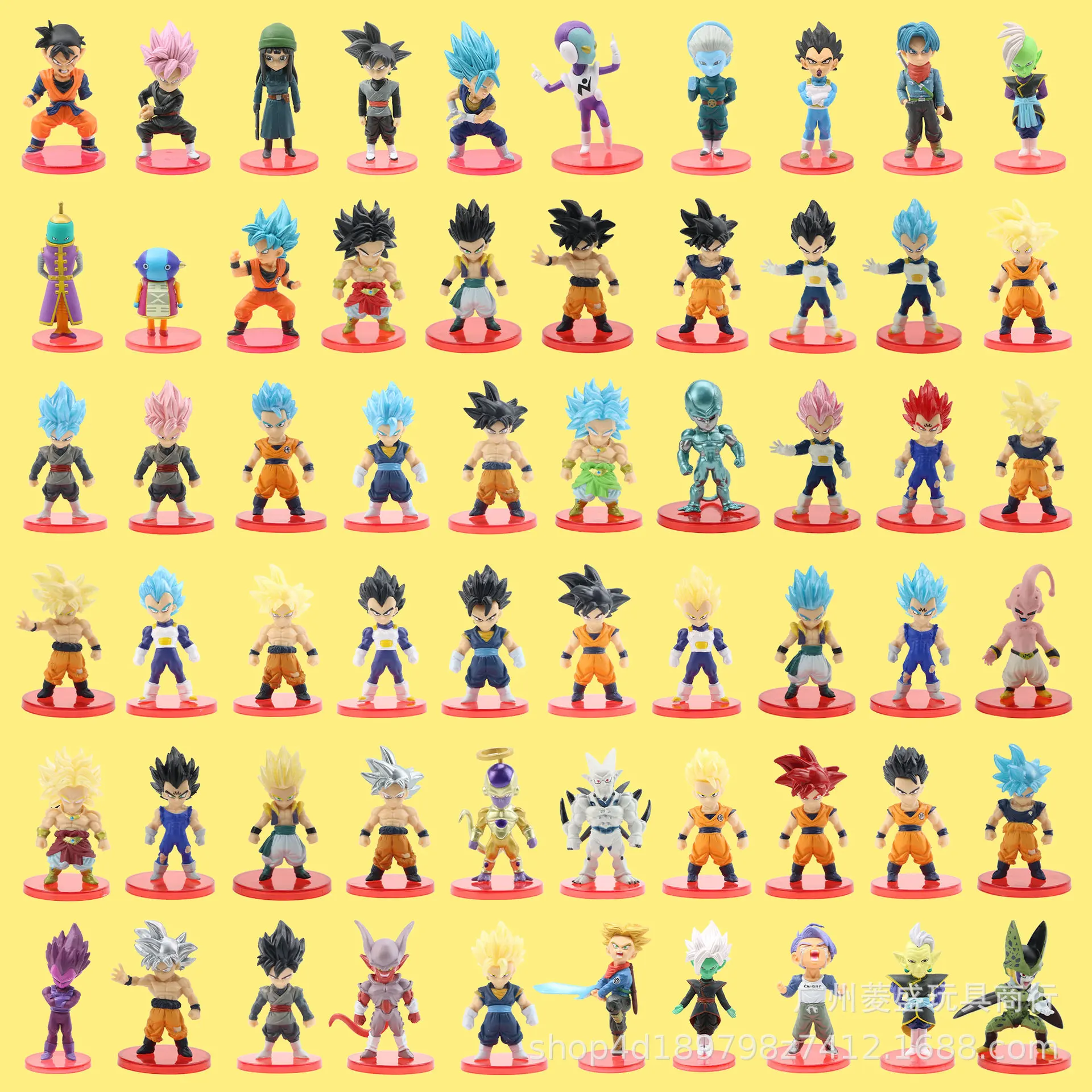 60 шт./лот мини-фигурки Драконий жемчуг оптом 18 + 21 6-8 см Фигурки с основанием Gacha |