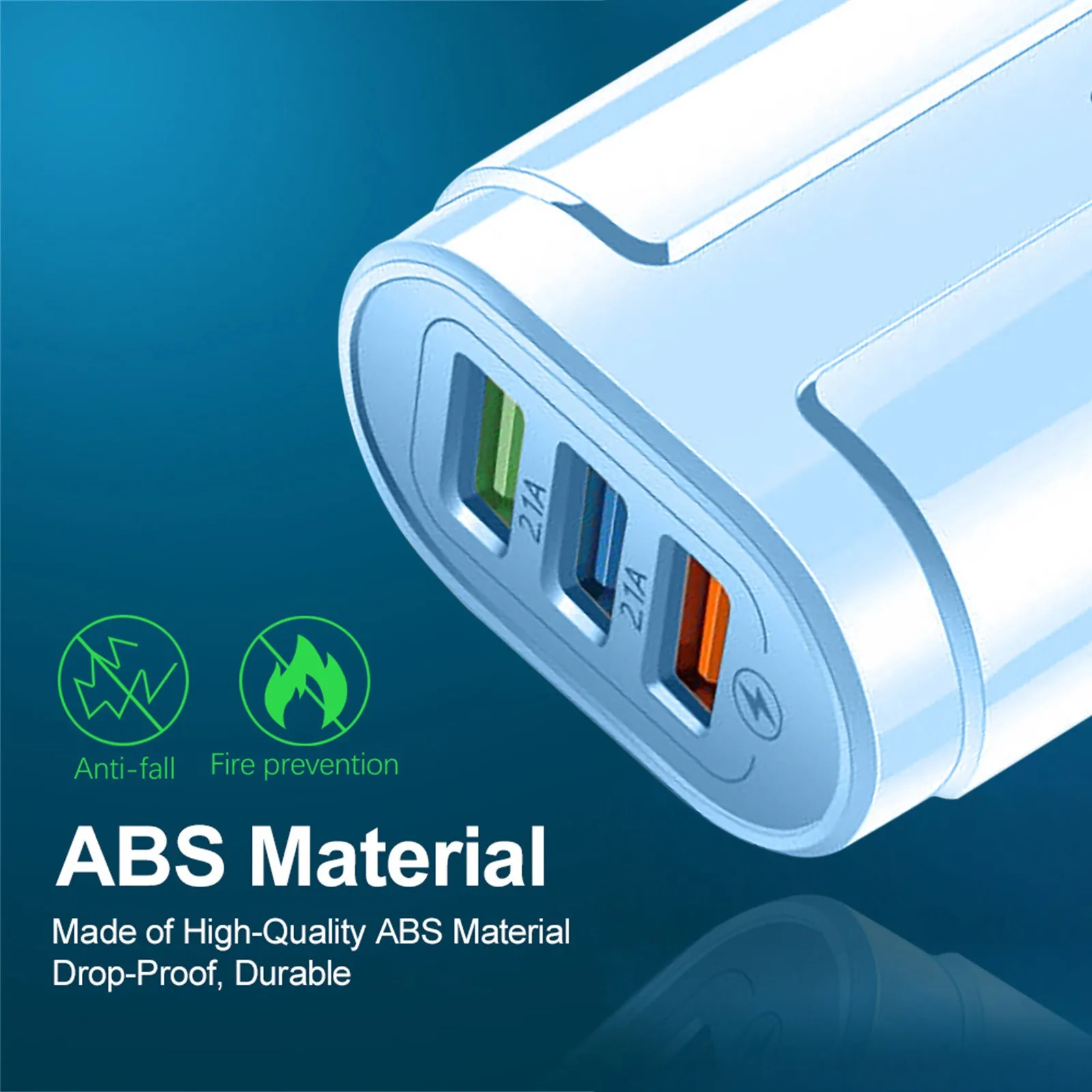 Зарядные адаптеры для 3 портов USB для iPhone 13 12 11 Samsung наушники ноутбук соответствующий переносной стендовый зарядное устройство.