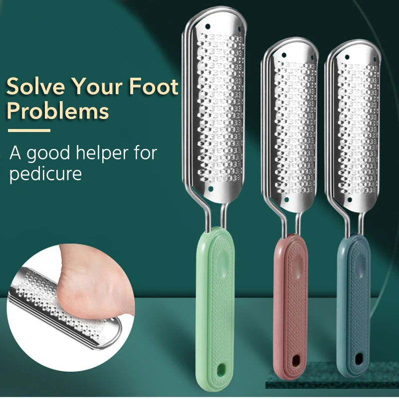 

1Pc Green Foot File Scrubber Stainless Steel Pedicure Coarse Corns Callus Dead Skin Remover Replaceable Rasp Cuticle Cutter Tool