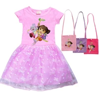 kids dresses for girl christmas outfits cartoon doraing the explorer dress summer cosplay costume wedding party formal ball gown