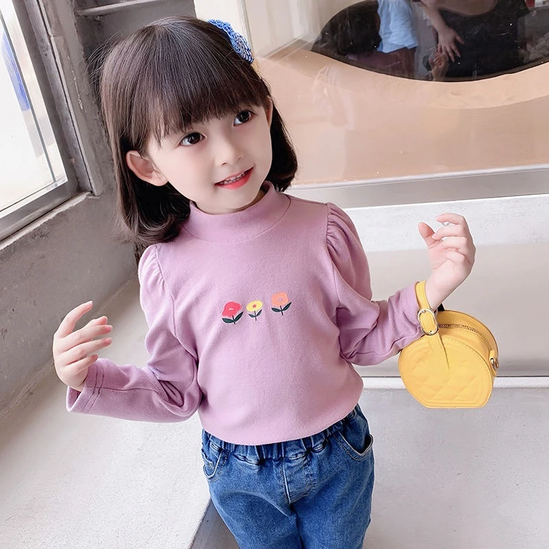 Girls long-sleeved T-shirt spring and autumn Girl Baby Cartoon bottoming shirt Children