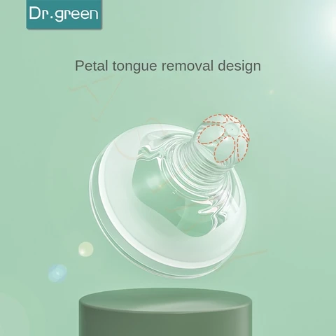 Dr.Green с широким горлышком S/M/L/перекрестное отверстие, бутылочка для сосков, безопасный силиконовый материал, мягкая текстура, подходит для детей 0-3 лет
