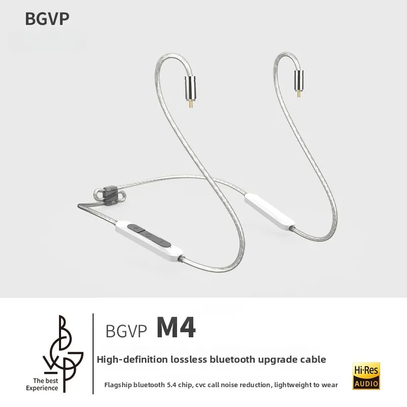 Фото Наушники-гарнитура BGVP M4 Bluetooth с шейным ремешком, AptX Lossless HiFi, кабель Qualcomm QCC5181, 20 часов работы от батареи, низкая задержка для игр и бега №5