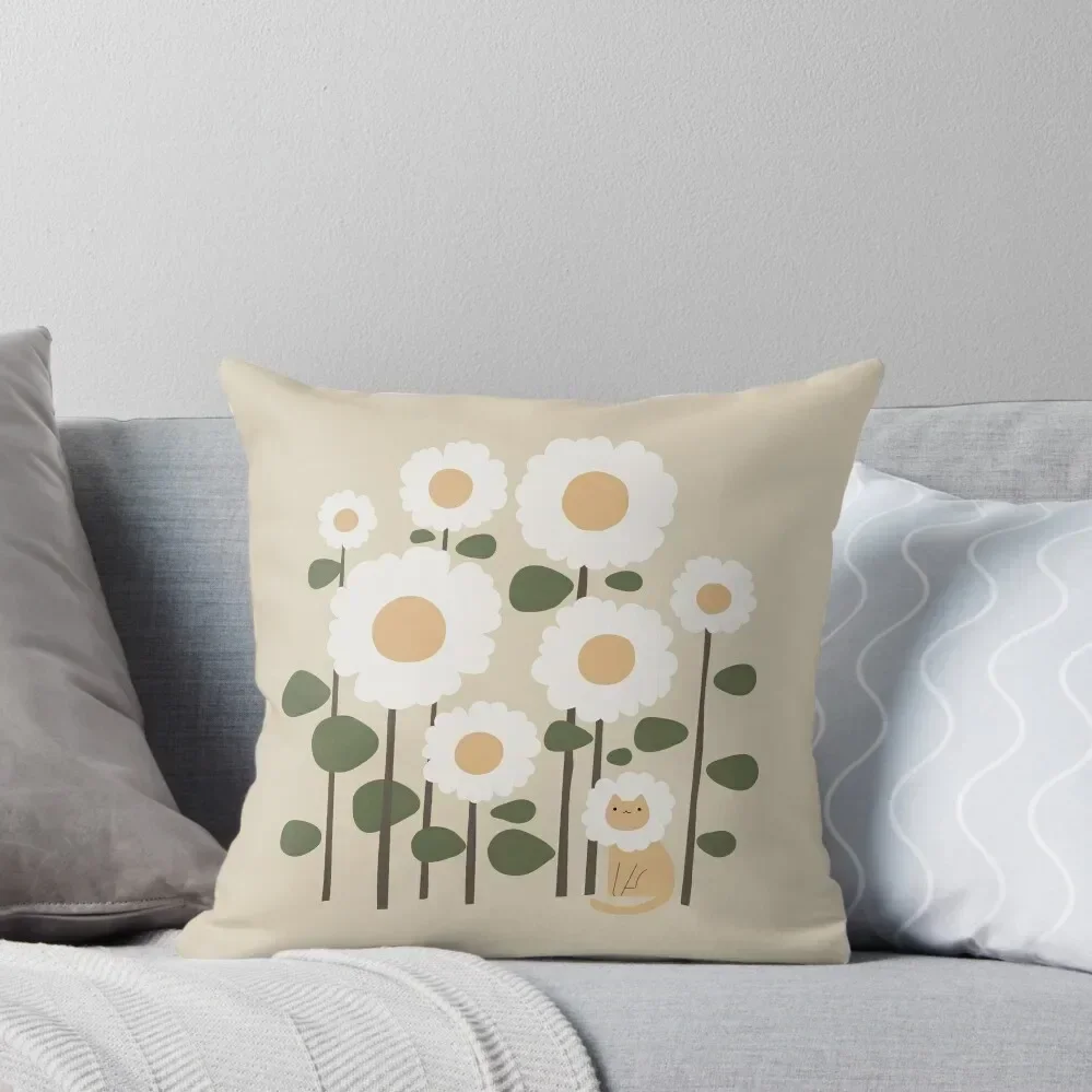 Кошка и растение 6: Котмуфляж Подушка для кровати Подушки дивана Декоративные