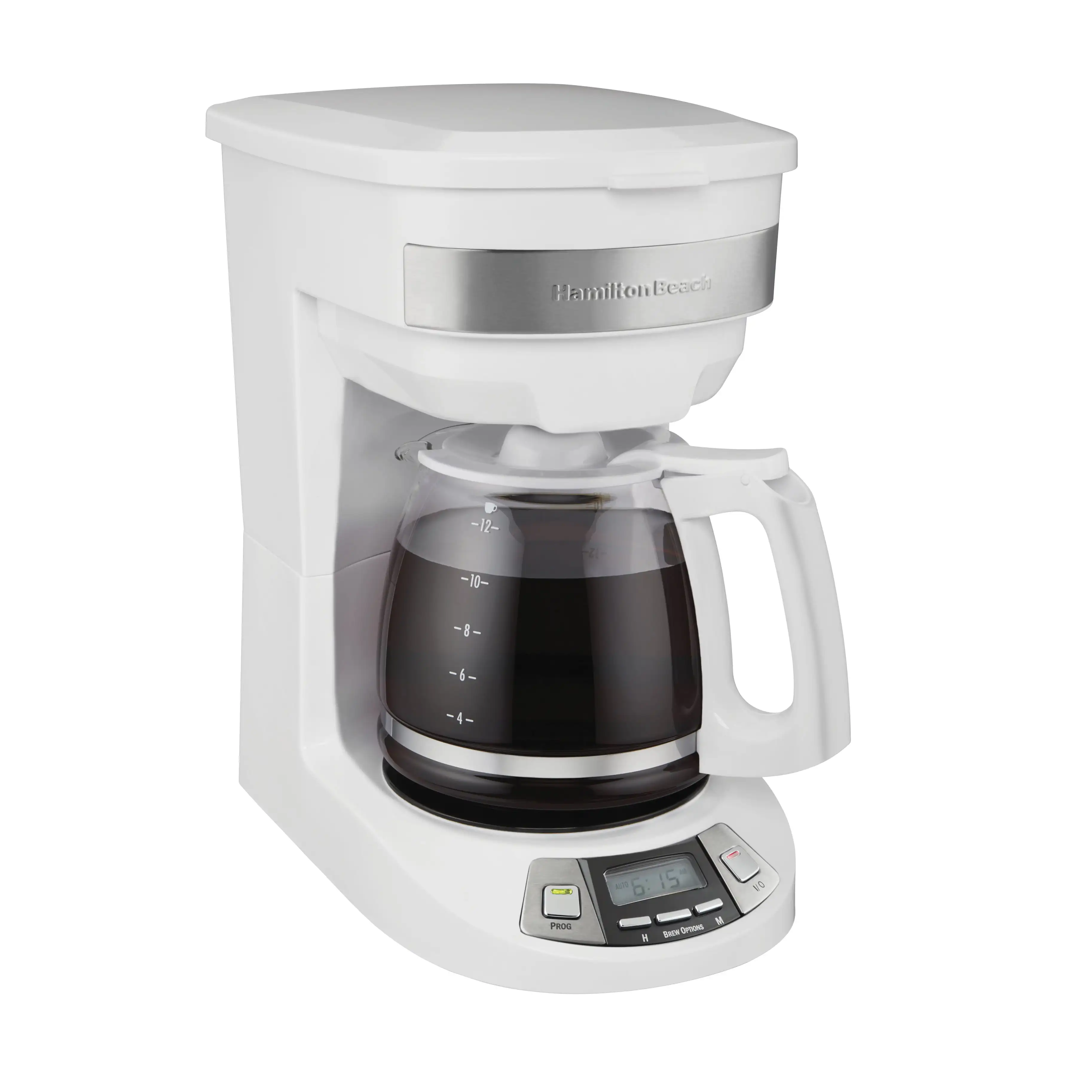 

Programmable 12 Cup Coffee Maker, White, Stainless Accents, 46294