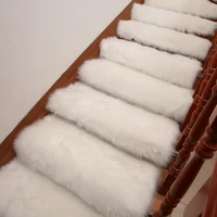 soft fluffy plush stair treads carpet rectangle non slip rug floor mat for living room bedroom stair decor safety mute step rugs