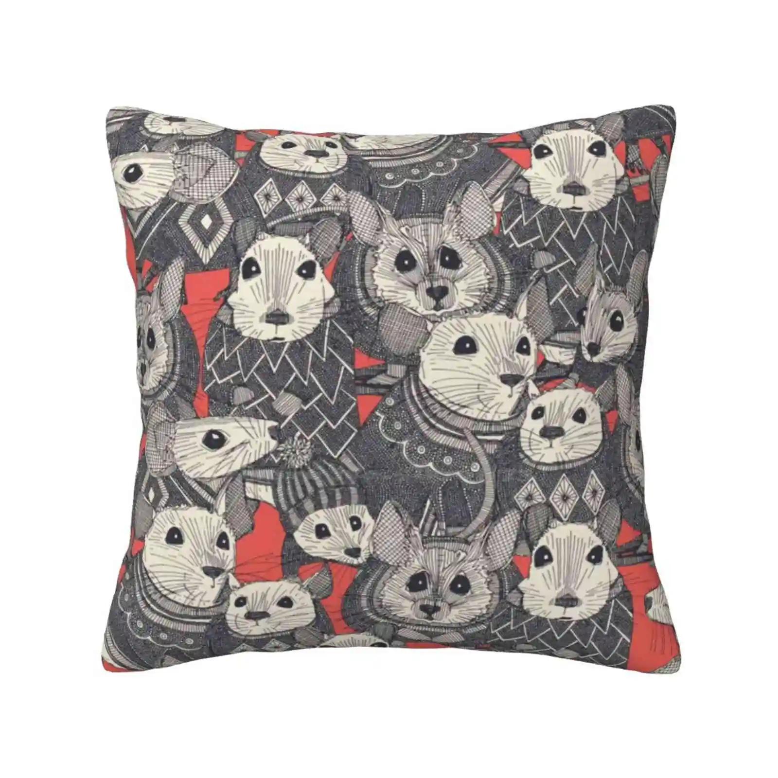 Наволочка для свитера кораллово-красная наволочка мышь грызун свитер с