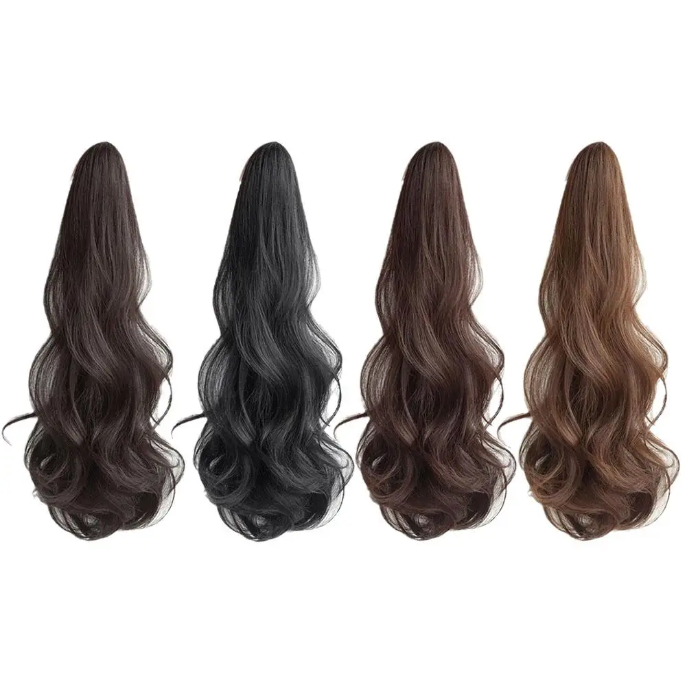 Парик из синтетических волос с большими волнами короткие вьющиеся конский хвост