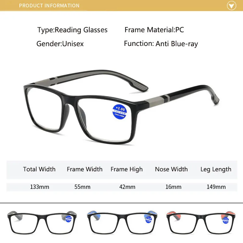 Винтажные очки для чтения женщин и мужчин дальнозоркости с защитой от