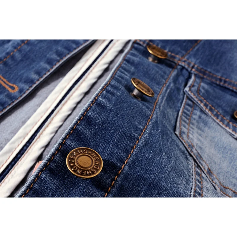 Винтажная синяя эластичная Облегающая джинсовая куртка Женское пальто женская с