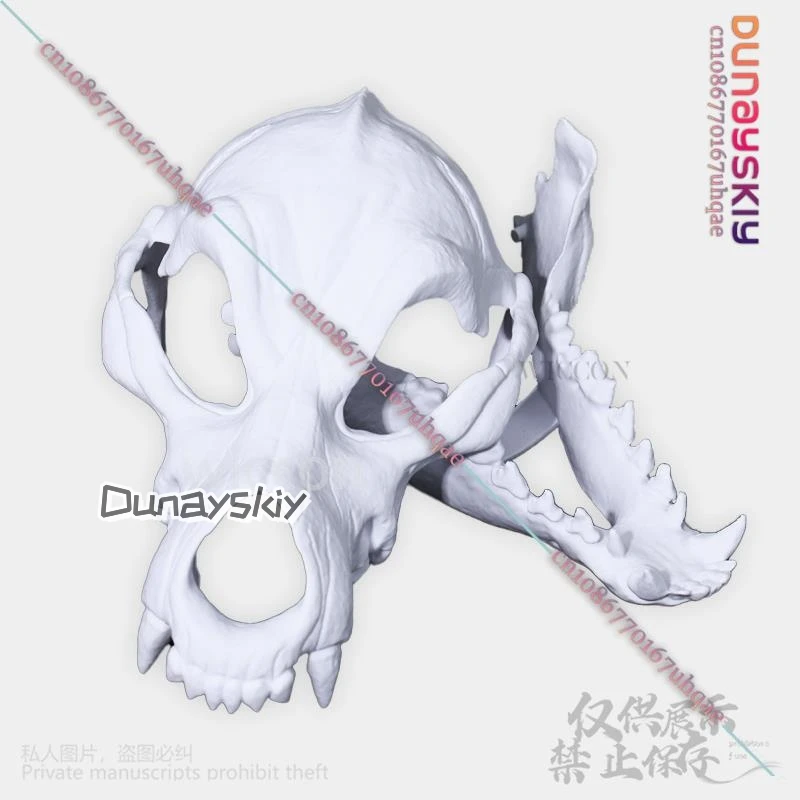 Пушистый костюм животного для косплея собака череп кигуруми реквизит маска из