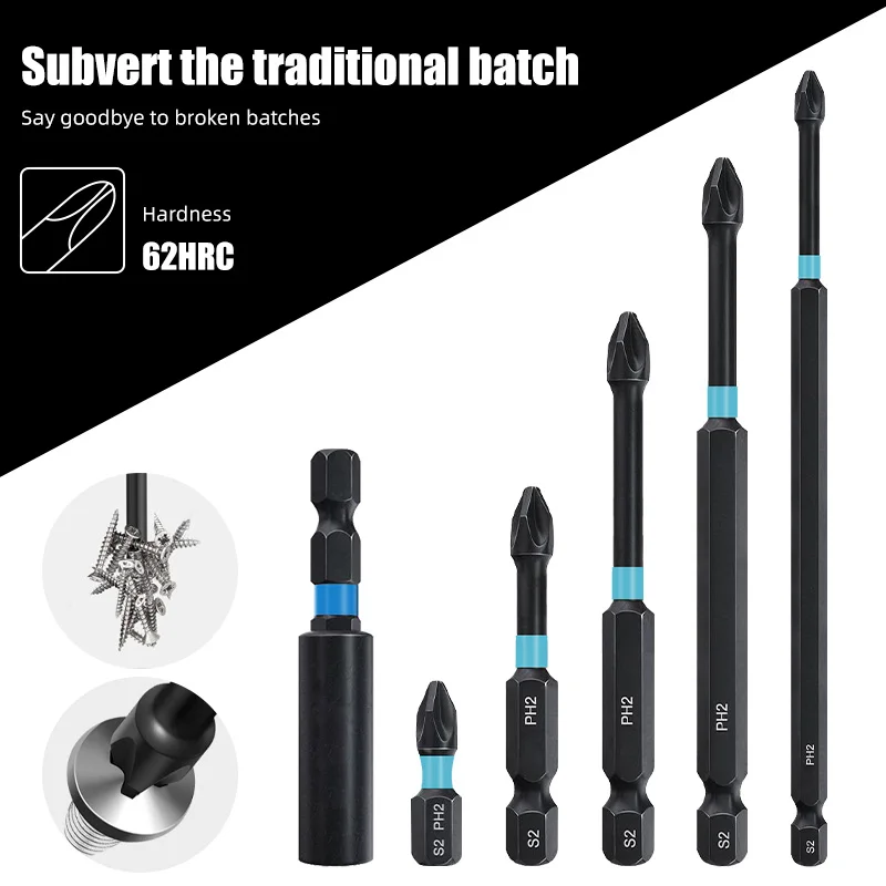 Набор ударных отверток PH2 2/5/6 шт. набор магнитных крестовых ударная дрель винт из