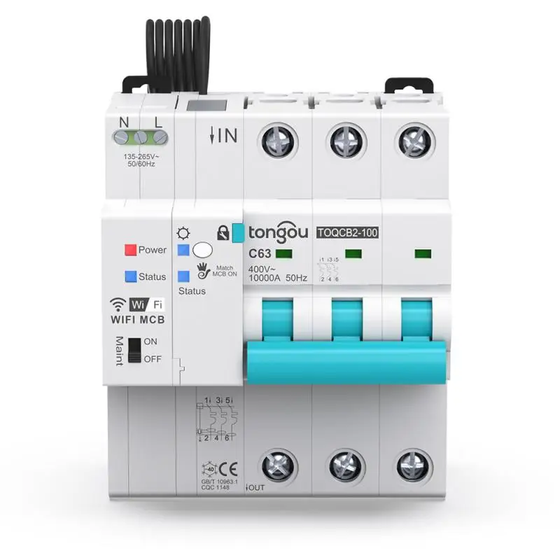 

Wireless Automatic Mcb Wifi 3p 63a Timer Smart Life Remote Control Tuya Smart Measurement Circuit Breaker Smart Reclosing Switch