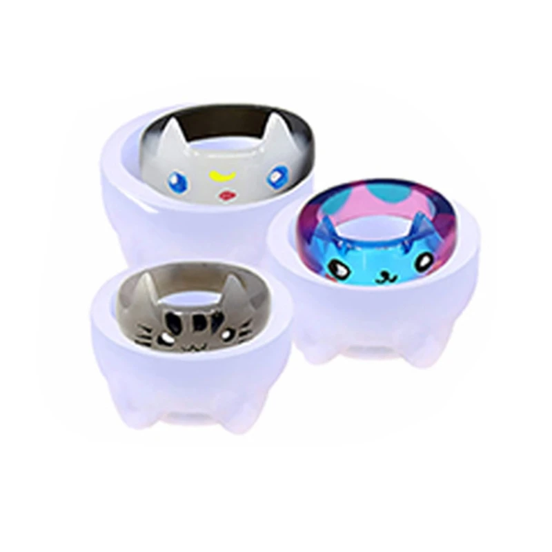 

3Pcs Assorted Shape Ring Silicone Mold Jewelry Resin Casting Mold US 8 Shape