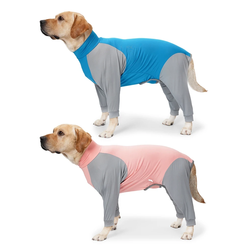 Dog Recovery Suit Pet Home Wear Pajamas High-elastic Breathable  Dog Jumpsuit Pet Operative Protection Long Sleeves Bodysuit