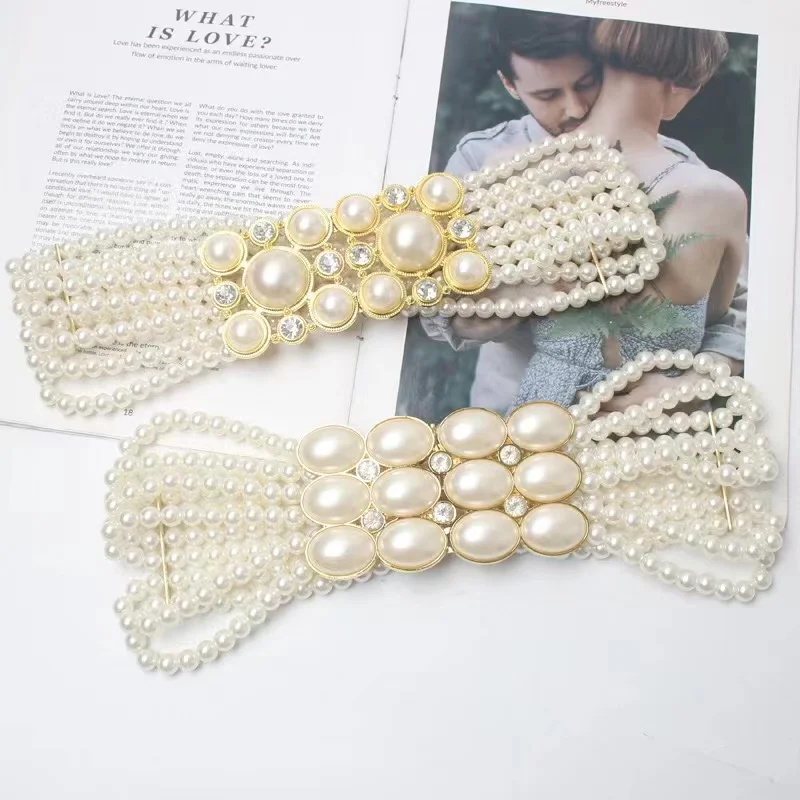 Woman Waist Chain New Pearl Waist Chain Jewelry Elegant Dress Handmade Beaded Belt Imitation Pearl Body Chain Accessories