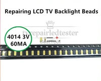 100pcs 4014 3v smd led beads cold white light for tv backlight repair led tv bar