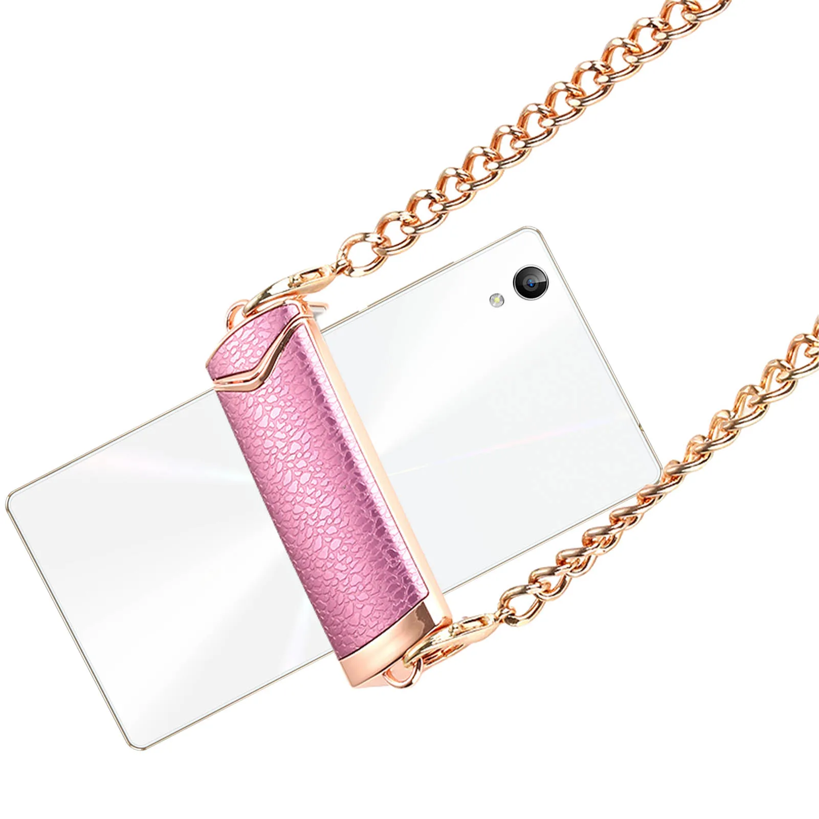 

Регулируемый ремень для телефона с цепочкой через плечо, подходит для большинства телефонов, металлический ремень для крепления через плеч...