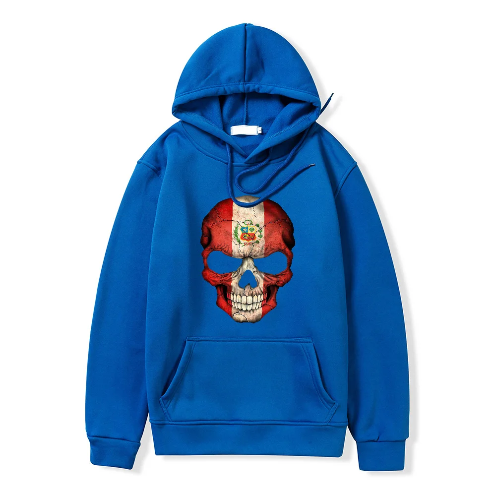 

Fashion Skull Flag Street Hoodie Men's Sports Sweater Autumn and Winter New Trend Loose Cotton Sweater Oversized 6xl