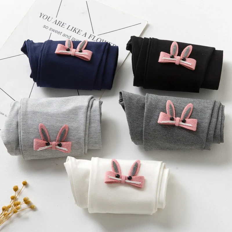 

Girl Baby Leggings Bow Cotton Spring Summer Infant Long Pants Thin Section Solid Out Wear Newborn Clothing Soft Cute Ribbit Fall