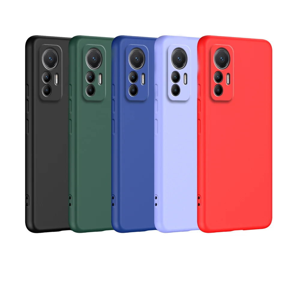 Однотонный силиконовый защитный чехол для телефона Xiaomi Mi 12 12S 12X 12T 13 Pro Mi12 Lite NE 13T Mi13