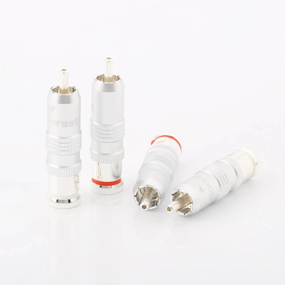 

Аудиоразъем Audiocrast RCA с покрытием из чистого серебра, аудиоразъем RCA для DIY, аналоговый RCA кабель HIFI