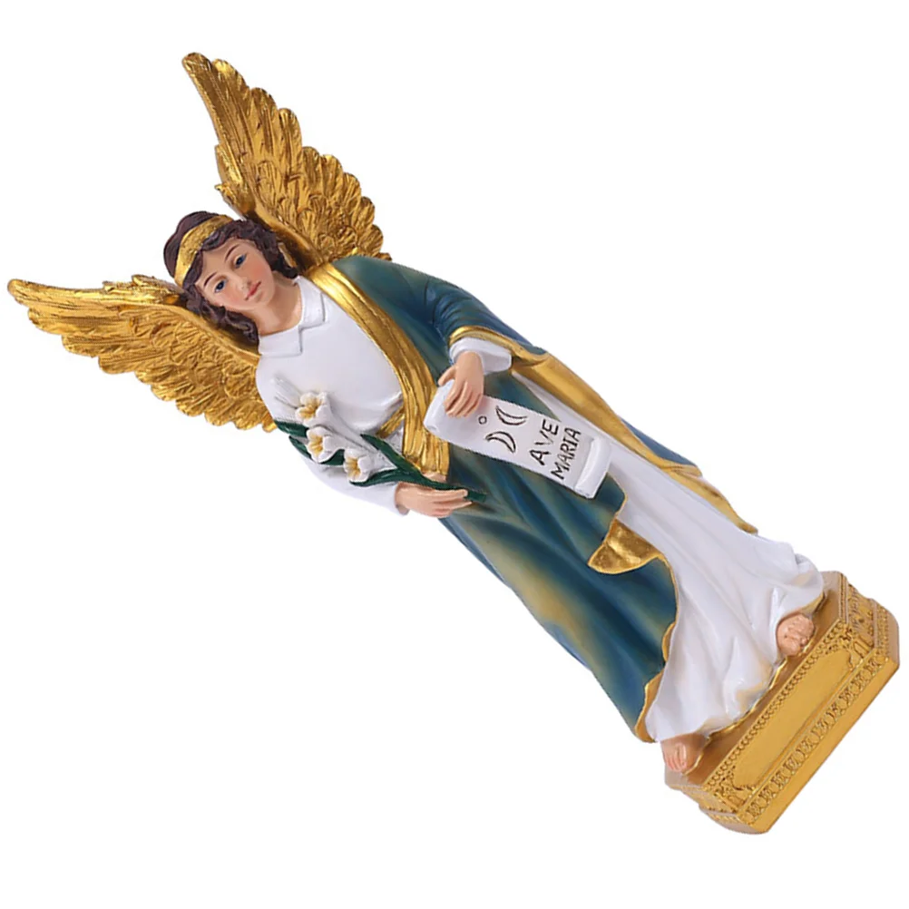 

Mary Virgin Statue Maria Catholicism Resin Figurine Decoration Religious Sculpture Christmas Ornament Model Stakes Garden