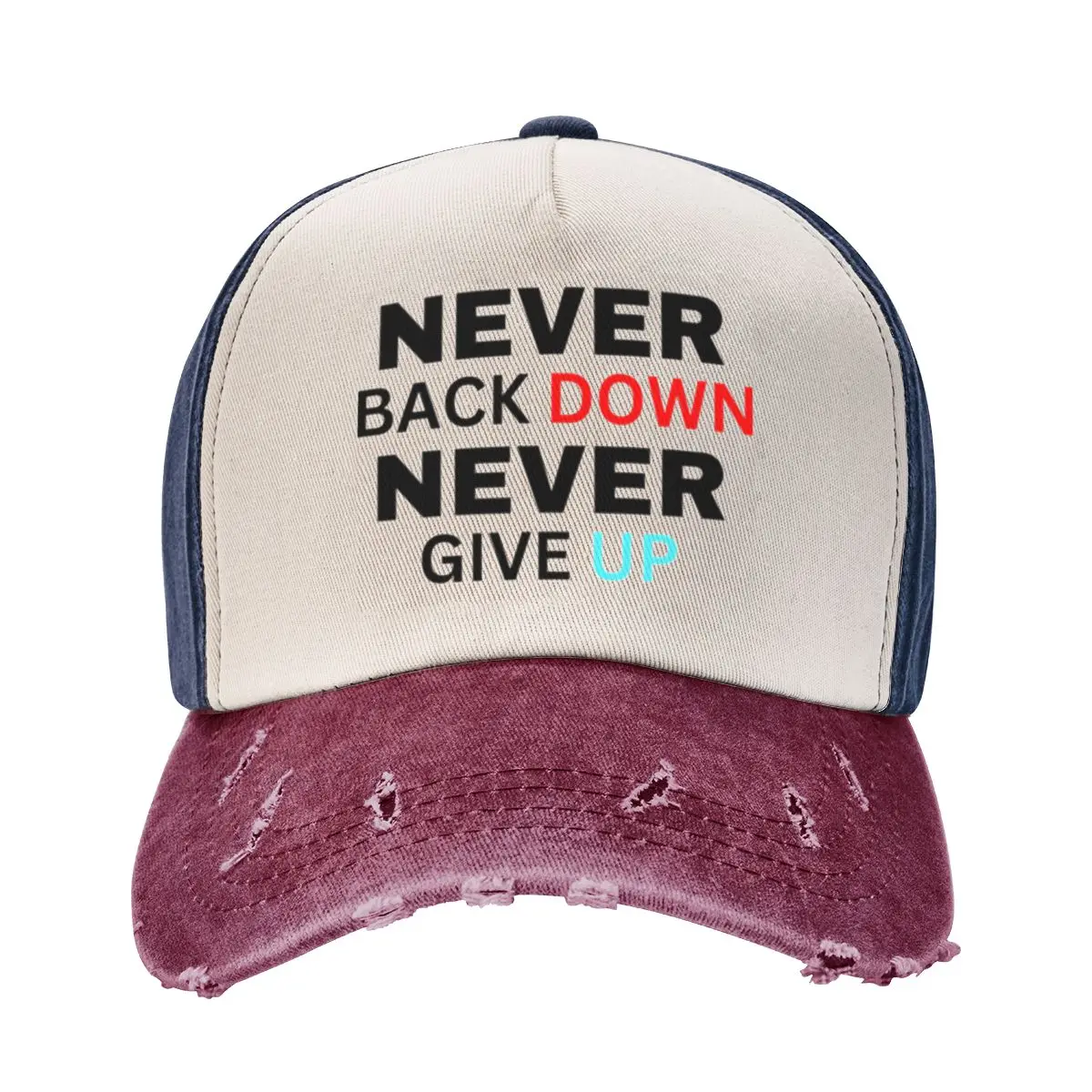 Классическая Молодежная промытая бейсболка с надписью Never Back Down Give Up Nick Eh 30 2024