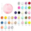 20pcs 12mm Silicone Round Beads Food Grade DIY Pacifier Chain Bracelet BPA Free Baby Teething Teether Necklace Accessory Bead 2