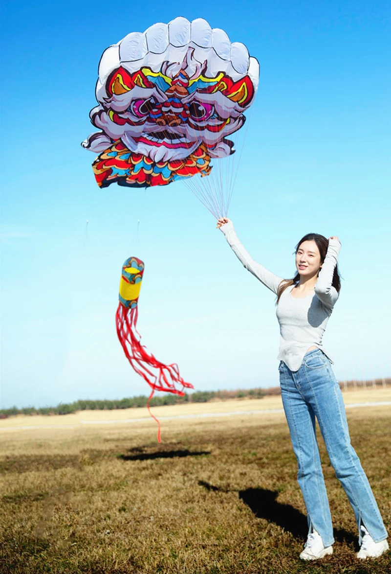 Бесплатная доставка лев воздушный змей мягкий для взрослых воздушные змеи линия