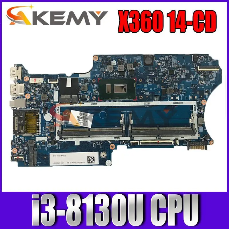 

For HP X360 14-CD 14M-CD Laptop Motherboard L18175-601 L18175-001 With SR3W0 i3-8130u 448.0E808.001B DDR4 MB 100% Tested