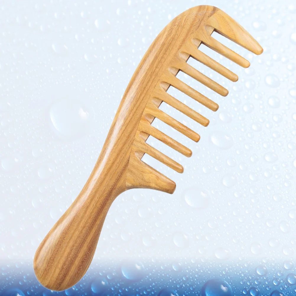 

1PC Wide Sandalwood Comb Anti-static Comb for Trip Hotel