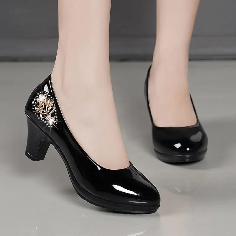 

Туфли Zapato Tacon Alto женские, милые остроносые, высокий каблук, классические, темно-синие, на весну-лето