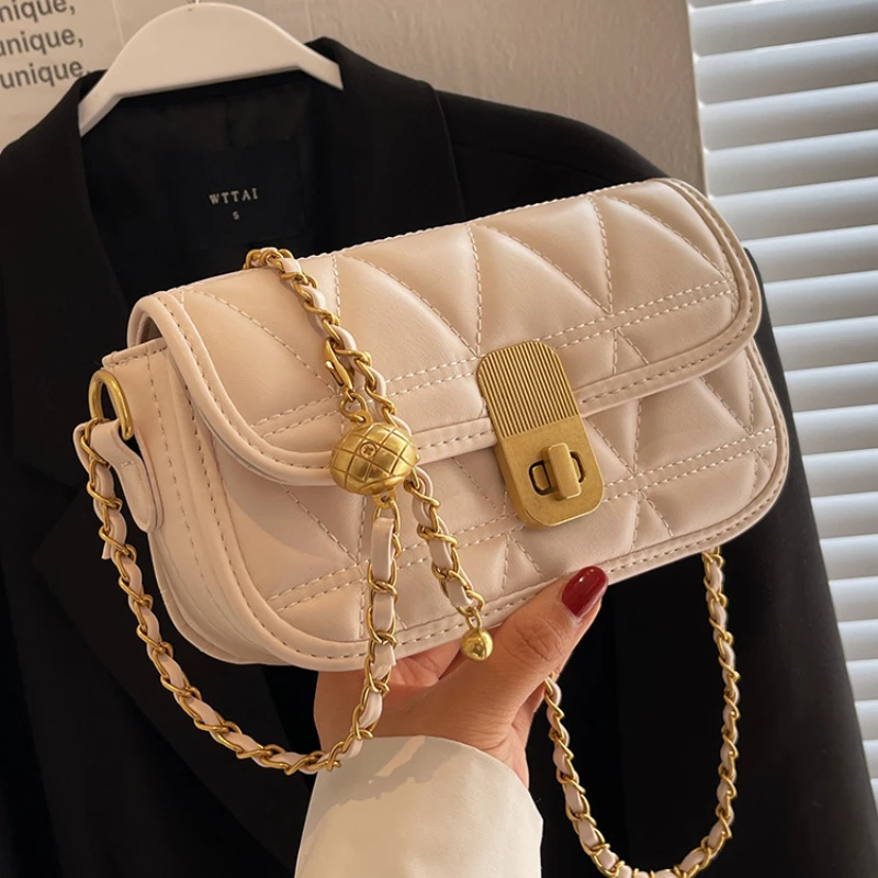 

Ins 2023 Mini Chain PU Leather Flap Bags for Women Tendencia Summer Simple Fashion Shoulder Bag Lady Luxury Handbags Crossbody