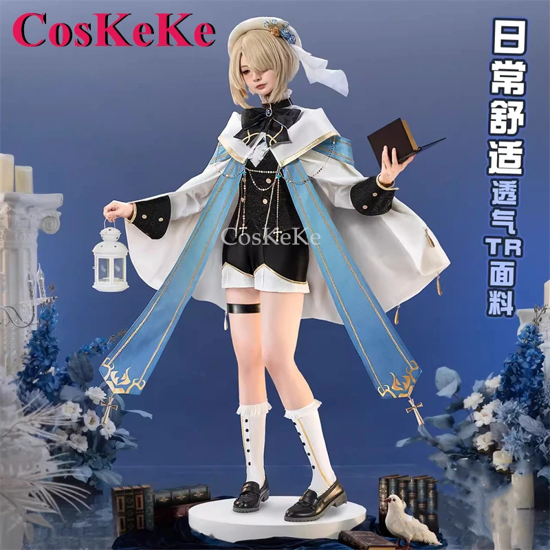 CosKeKe Freminet Косплей Игра Genshin Impact Костюм Чистая Белая Мелодия Великолепная Униформа