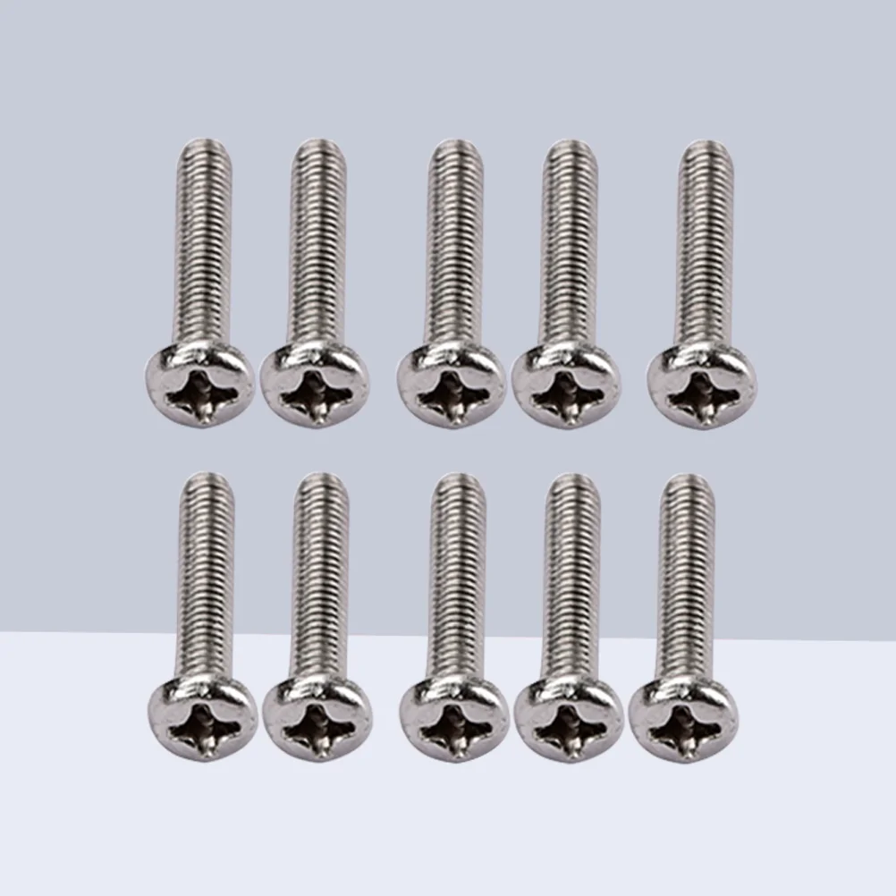 

50 PCS Electric Guitar Bridge Saddle Screws Replacement Electric Guitar Parts Accessory - 5x17mm (Silver)