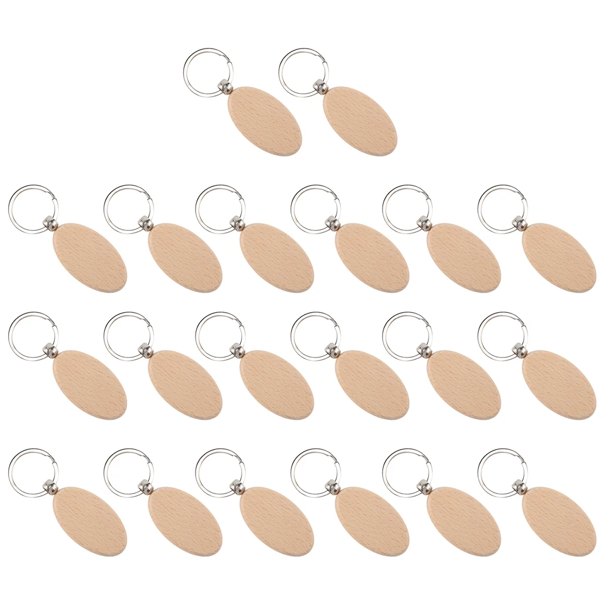 20 шт. пустой деревянный брелок для ключей Diy деревянные брелки подарки желтый