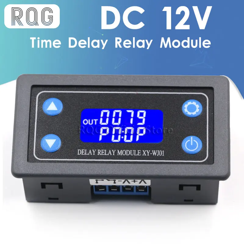 

DC12V LED Digital Time Delay Relay Module Programmable Timer Relay Control Switch Timing Trigger Cycle with Case for Indoor