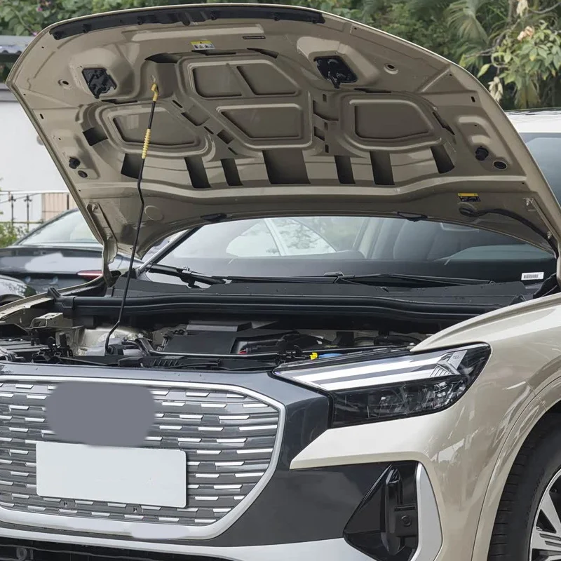 Фото Для Audi Q4 e-tron 2022 2023 2024 2025: Шумопоглощающая и теплоизоляционная накладка на капот, передняя крышка капота, автомобильные аксессуары №3