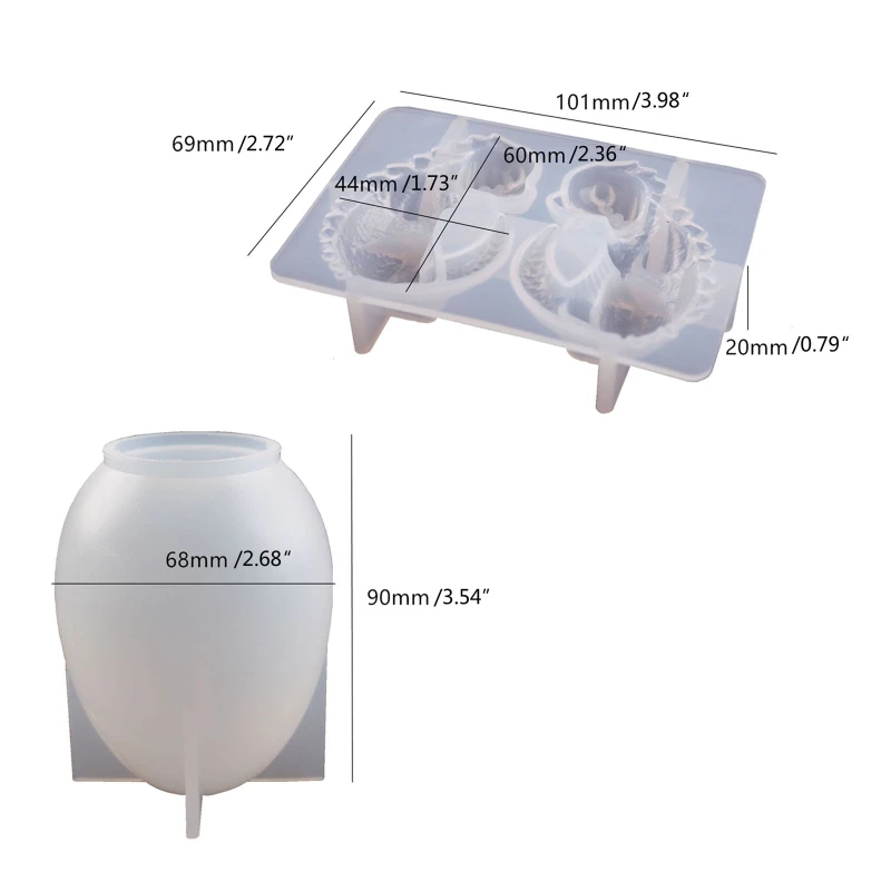 Ночной светильник Dragon Egg необычный набор силиконовых форм с деревянной