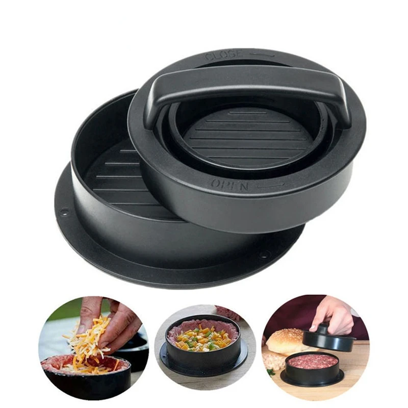 

Hamburger Maker Mold ABS Burger Press Round Shape Non-Stick Chef Cutlets Hamburger Meat Beef Grill Burger Press Patty Make