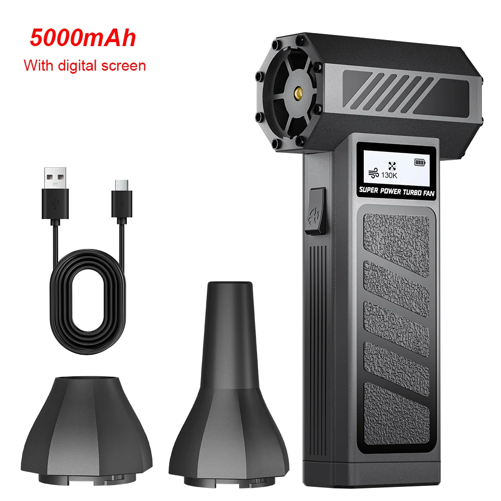 

Портативный автомобильный вентилятор 130000 Об/мин для выдувания снега, 4-ступенчатый инструмент для очистки вентилятора, турбоструйный вентилятор, перезаряжаемая электрическая воздушная тряпка