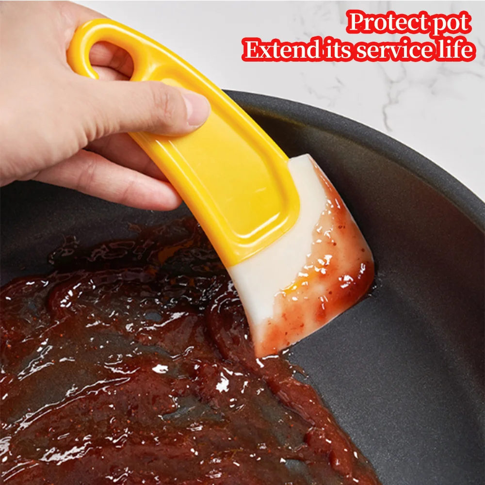 

3PCS Kitchen Wash Pot Dish Oil Cleaning Shovel Washing Utensils Silicone Scraper Baking Shovel Household Cleaning Accessorie