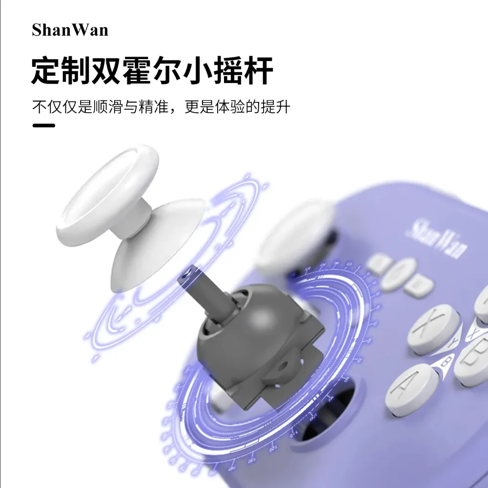 Фото Оригинальный игровой контроллер ShanWan Q37 Pro Mini, 4 режима, Bluetooth, джойстик Hall, беспроводной геймпад для Steam Deck, ПК, планшетов, Android №4