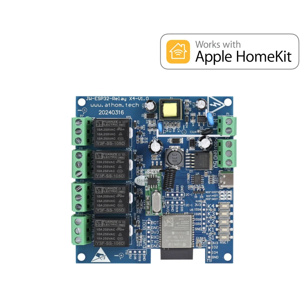 Homekit MQTT 4CH RF433 Реле инчарования/самоблокировки/блокировки