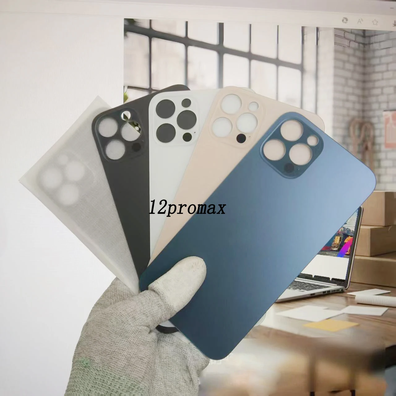 3 шт. большое заднее стекло с отверстием для камеры iPhone 8Plus X XM SE12 13Mini 14 15 16 pro max